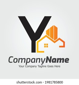 Buchstabe Y Vektor-Logo-Vorlage, Farbbeleg Y-Logo, Immobilien-, Bau- und Baulogo-Design-Vorlage Vektorsymbol
