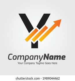 Letter Y vector logo template, Colorful Letter Y logo, Financial Company Logo, Financial Institute Advisors Logo Design Template Vector Icon