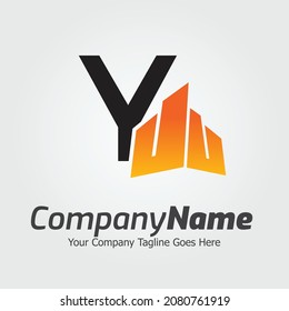 Letter Y vector logo template, Colorful Letter Y logo, Real Estate, Building and Construction Logo Design Template Vector Icon