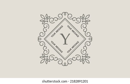 Letter Y vector logo template (sign, symbol, emblem, ornament, monogram)