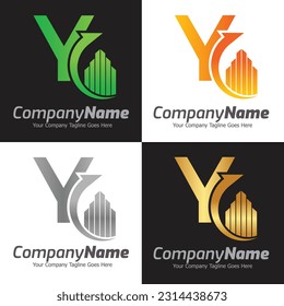 Letter Y vector logo template, Colorful Letter Y logo, Financial Company Logo, Financial Institute Advisors Logo Design Template Vector Icon