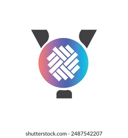 Letter Y vector logo template, Colorful Letter Y logo, Financial Company Logo, Financial Institute Advisors Logo Design Template Vector Icon