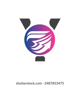 Letter Y vector logo template, Colorful Letter Y logo, Financial Company Logo, Financial Institute Advisors Logo Design Template Vector Icon