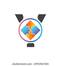 Letter Y vector logo template, Colorful Letter Y logo, Financial Company Logo, Financial Institute Advisors Logo Design Template Vector Icon