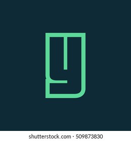Letter Y vector, logo. Useful as branding symbol, corporate identity, alphabet element, app icon, clip art and illustration.