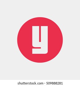 Letter Y vector, logo. Useful as branding symbol, identity, alphabet element, circle app icon, clip art and illustration.