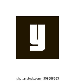 Letter Y vector, logo. Useful as branding symbol, identity, alphabet element, square app icon, clip art and illustration.