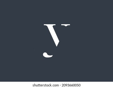 Letter Y or VY logo.Decorative creative typographic icon isolated on light background.Lettering sign for beauty, spa, elegant, luxury brand.Alphabet initial.Character shape.