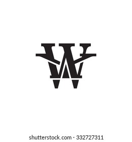 letter Y and W monogram logo