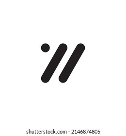 Letter y and W pills and capsules simple symbol logo vector