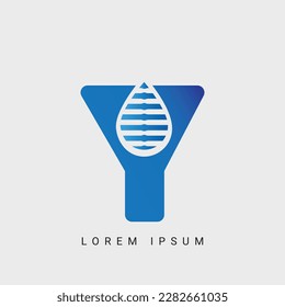 Letter Y with Water Drop Logo Template Illustration Design