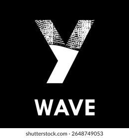 Letter y with wave design logo template illustration