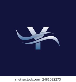 Letter Y Wave Simple Modern Creative Icon Business Logo
