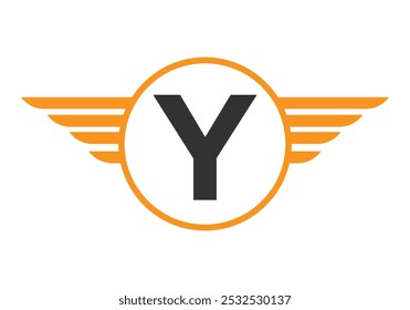 Letter Y Wing Logotype. Speed Symbol Vector