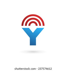 Letter Y wireless logo icon design template elements 