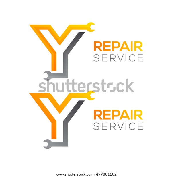 Letter Y with wrench\
logo,Industrial,repair,tools,service and maintenance logo for\
corporate identity