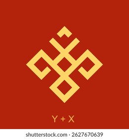 Letter Y X logo design. Universal elegant vector emblem. Premium business logotype. Graphic alphabet symbol for corporate identity