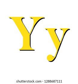 letter Y yellow