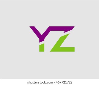 Letter y and z logo vector
