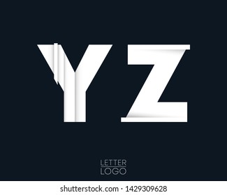 Letter Y and Z template logo design. Vector illustration.