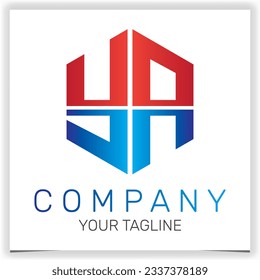 letter YA initial hexagon logo icon premium elegant template vector eps 10