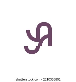 Letter YA Logo Design. Initial A and Y Logo Identity for Branding, Business, Appare, Fasion, Jewellery and Luxury Brand