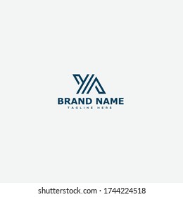 Letter YA logo icon design template elements 