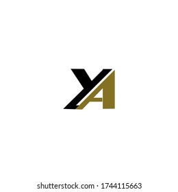 Letra YA Nuevo vector de logotipo
