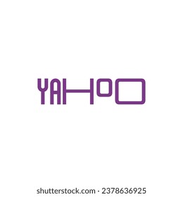 Letter yahoo logo designer vector