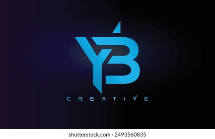 Letter YB logo design creative custom clean two alphabet logo
