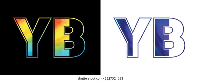 Letter YB logo design vector template. Creative modern luxurious logotype for corporate business identity