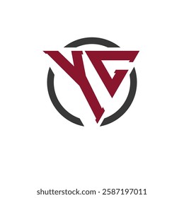 Letter YC Monogram Logo in Bold Triangle Design with Circular Background. Professional YC Letter Logo Perfect for Modern Business Branding and Stylish Emblem Concept