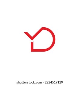 Buchstabenmarkierung einfache geometrische Logo-Vektorgrafik 
