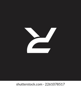 mit Buchstaben verbundene einfache Linie, geometrisches Logo, Vektorgrafik 
