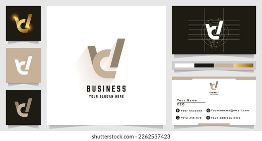 Letter Yor oder tl-Monogramm-Logo mit Visitenkartendesign
