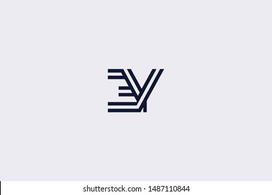 Letter YE EY Y E initial logo design. Creative Minimal luxury emblem design. Universal elegant icon. Premium business finance logotype