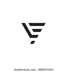 letter yE Ey y E simple symbol logo vector
