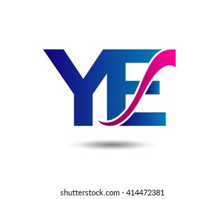 letter YE logo vector
