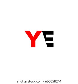 letter Y,E logo vector