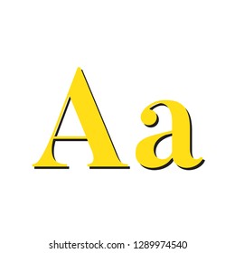 letter A yellow