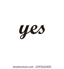 Letter yes connect geometric symbol simple logo vector