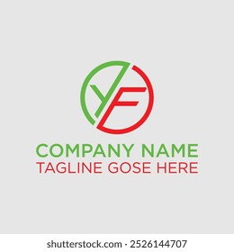 Letter YF initial logo template. YF, FY, Abstract initial monogram letter alphabet logo design