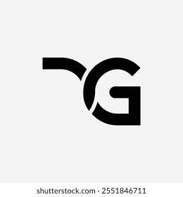 Letter Yg or Gy creative shape modern typography branding logo