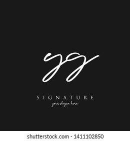 Letter YG Signature Logo Template - Vector