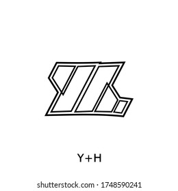 letter YH logo with an architecture model