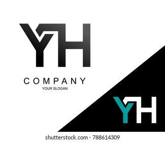 Letter Yh Logo royalty-free images