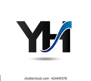 letter yh logo vector
