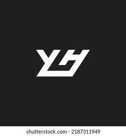 letra yh vector de logotipo geométrico simple