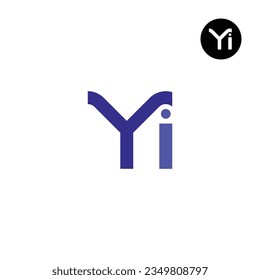 Diseño de logotipo de monograma YI