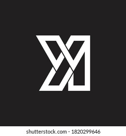 vector de logotipo de línea geométrica simple yi letter